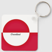 Flagge Grönlands Schlüsselanhänger (Rückseite)