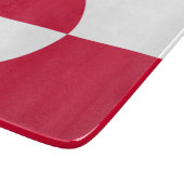 Flagge Grönlands Schneidebrett (Ecke)