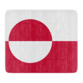 Flagge Grönlands Schneidebrett (Vorderseite)