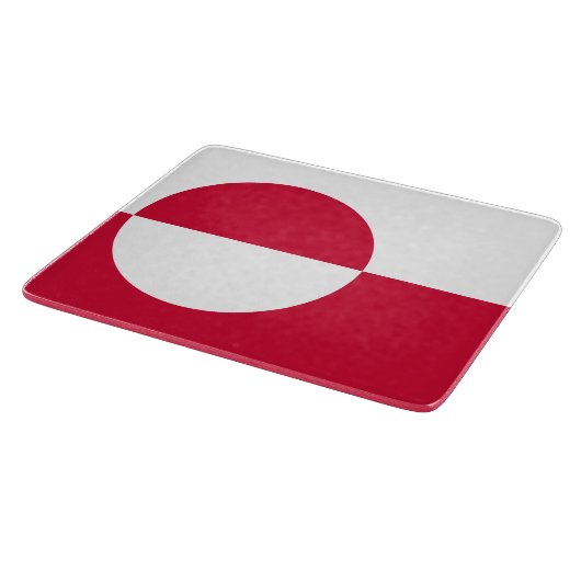 Flagge Grönlands Schneidebrett (Ecke)