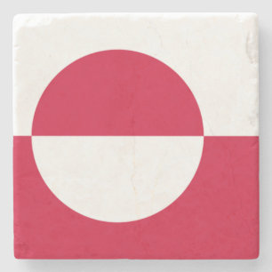 Flagge Grönlands Steinuntersetzer
