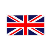 Flagge Großbritanniens Adressaufkleber (Vorne)