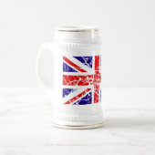 Flagge Großbritanniens Bierglas (Vorderseite Links)