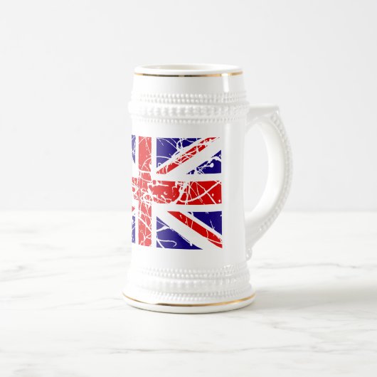 Flagge Großbritanniens Bierglas (VorderseiteRechts)