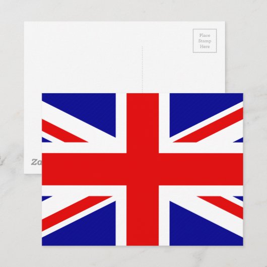 Flagge Großbritanniens Postkarte (Vorne/Hinten)