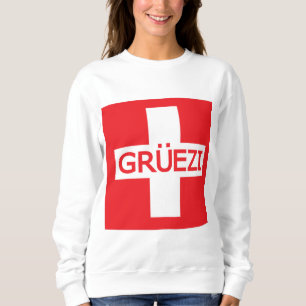 Flagge Gruezi Schweiz Sweatshirt
