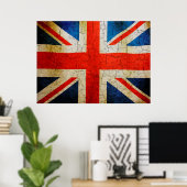 Flagge Grunge Großbritannien Poster (Heimbüro)