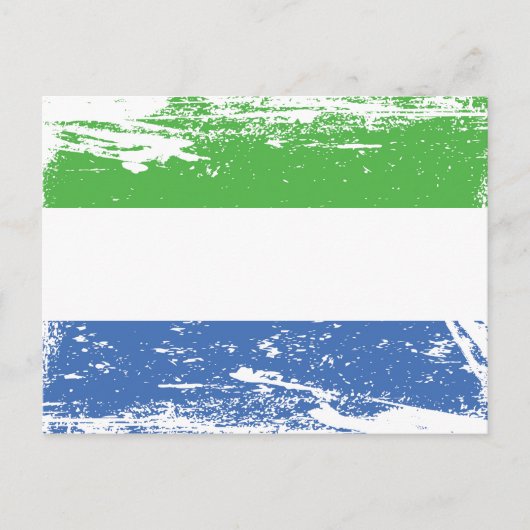 Flagge Grunge Sierra Leone Postkarte (Vorderseite)