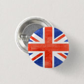 Flagge Grunge Vereinigtes Königreich Button (Vorne & Hinten)