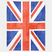 Flagge Grunge Vereinigtes Königreich Fleecedecke (Vorderseite)