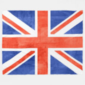 Flagge Grunge Vereinigtes Königreich Fleecedecke (Vorderseite (Horizontal))