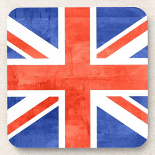 Flagge Grunge Vereinigtes Königreich Getränkeuntersetzer