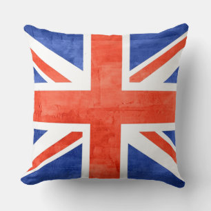 Flagge Grunge Vereinigtes Königreich Kissen