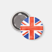 Flagge Grunge Vereinigtes Königreich Magnet (Vorderseite/Rückseite)