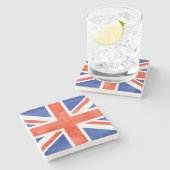 Flagge Grunge Vereinigtes Königreich Steinuntersetzer (Seitenansicht)