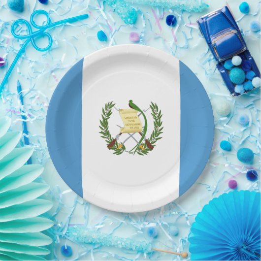 Flagge: Guatemala Pappteller (Party)