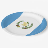 Flagge: Guatemala Pappteller (Schrägansicht)