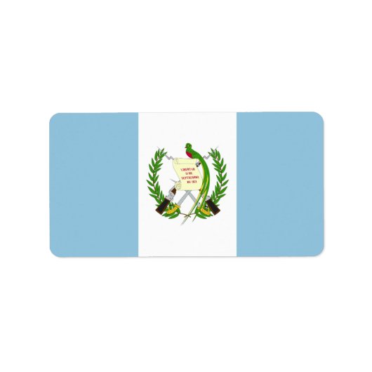 Flagge Guatemalas Adressaufkleber (Vorne)