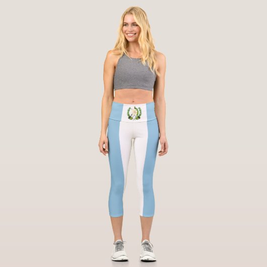 Flagge Guatemalas Capri Leggings (Vorderseite)