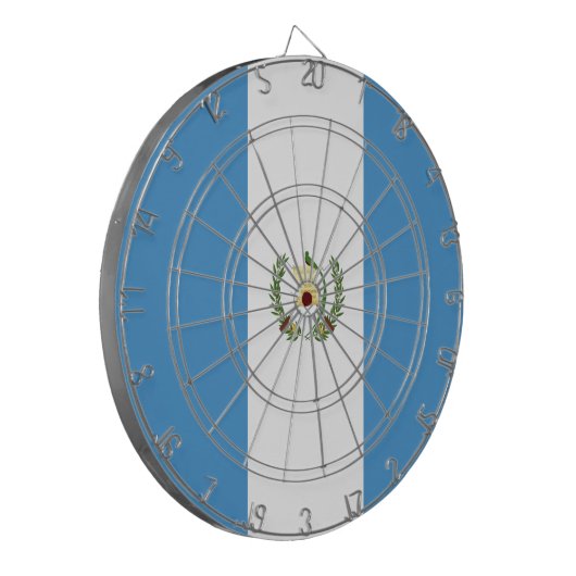 Flagge Guatemalas Dartscheibe (Vorderseite Links)