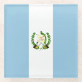 Flagge Guatemalas Glasuntersetzer (Vorderseite)