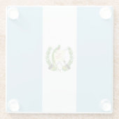 Flagge Guatemalas Glasuntersetzer (Rückseite)