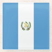 Flagge Guatemalas Glasuntersetzer (Vorderseite)
