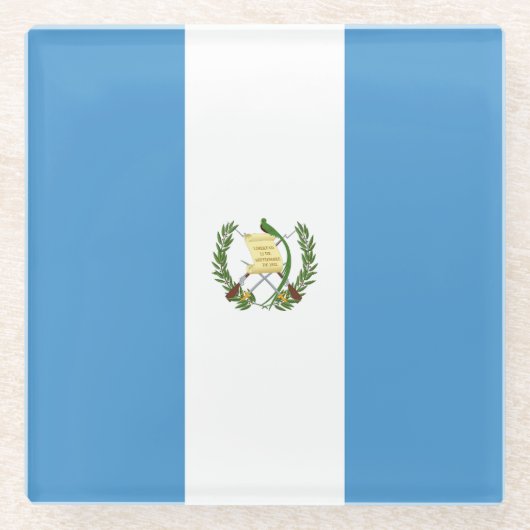 Flagge Guatemalas Glasuntersetzer (Vorderseite)