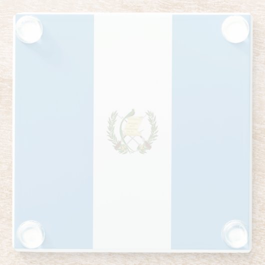 Flagge Guatemalas Glasuntersetzer (Rückseite)