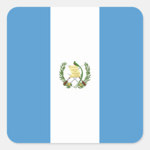 Flagge Guatemalas (Guatemala) Quadratischer Aufkleber