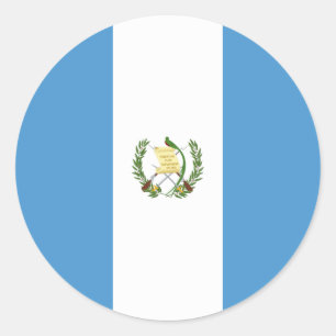 Flagge Guatemalas (Guatemala) Runder Aufkleber
