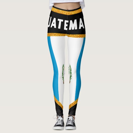 Flagge Guatemalas Leggings (Vorderseite)
