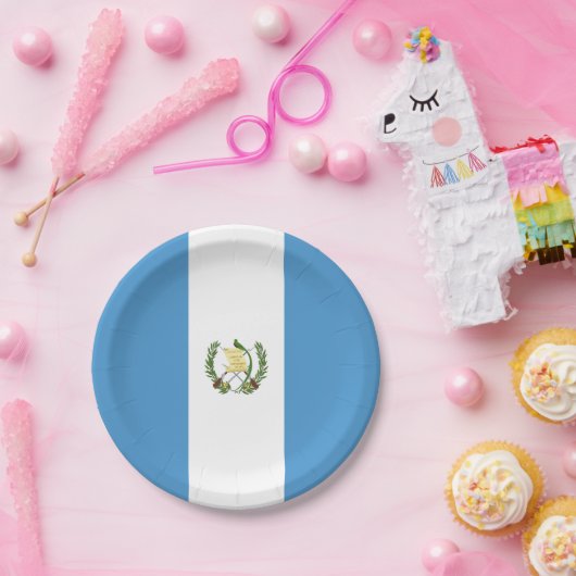 Flagge Guatemalas Pappteller (Party)