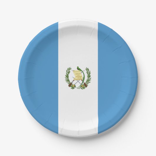 Flagge Guatemalas Pappteller (Vorderseite)