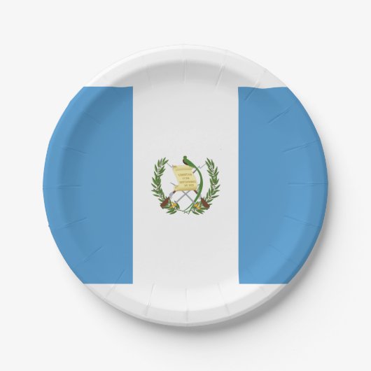 Flagge Guatemalas Pappteller (Vorderseite)