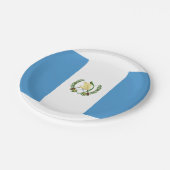 Flagge Guatemalas Pappteller (Schrägansicht)