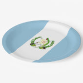 Flagge Guatemalas Pappteller (Schrägansicht)