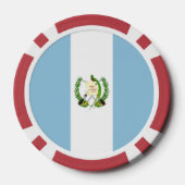 Flagge Guatemalas Pokerchips (Rückseite)