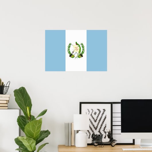 Flagge Guatemalas Poster (Heimbüro)