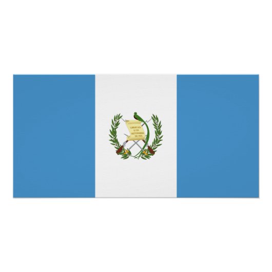 Flagge Guatemalas Poster (Vorderseite)