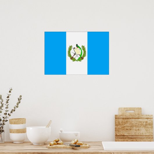 Flagge Guatemalas Poster (Küche)