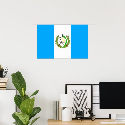 Flagge Guatemalas Poster (Heimbüro)