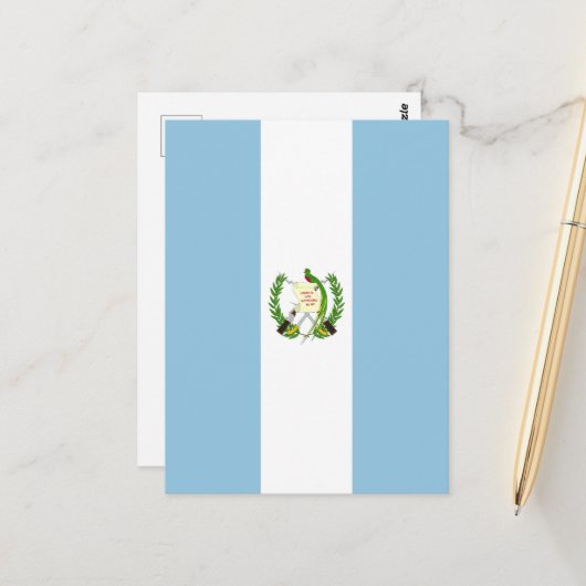 Flagge Guatemalas Postkarte (Vorderseite/Rückseite Beispiel)