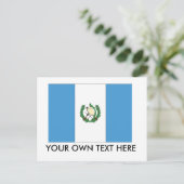 Flagge Guatemalas Postkarte (Stehend Vorderseite)