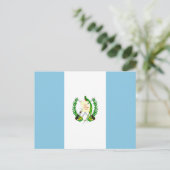 Flagge Guatemalas Postkarte (Stehend Vorderseite)