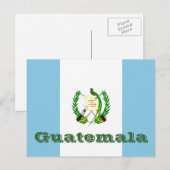 Flagge Guatemalas Postkarte (Vorne/Hinten)