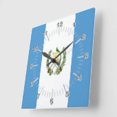 Flagge Guatemalas Quadratische Wanduhr (Winkel)