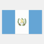 Flagge Guatemalas Rechteckiger Aufkleber (Vorderseite)