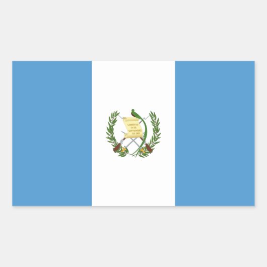 Flagge Guatemalas Rechteckiger Aufkleber (Vorderseite)