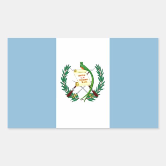 Flagge Guatemalas Rechteckiger Aufkleber (Vorderseite)